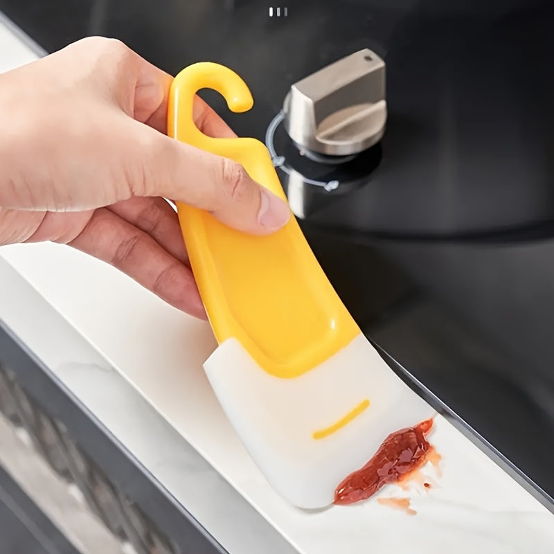 Multi Functional Silicone Soft Scraper, Multi-purpose Kitchen Scraper, Kitchen Cleaning Scraper, Suitable For Pot Bottom, Stove Range Hood, Degreasing Scraper, Baking Scraper, Cake And Cream Scraper, Kitchen Utensils, Kitchen Accessories