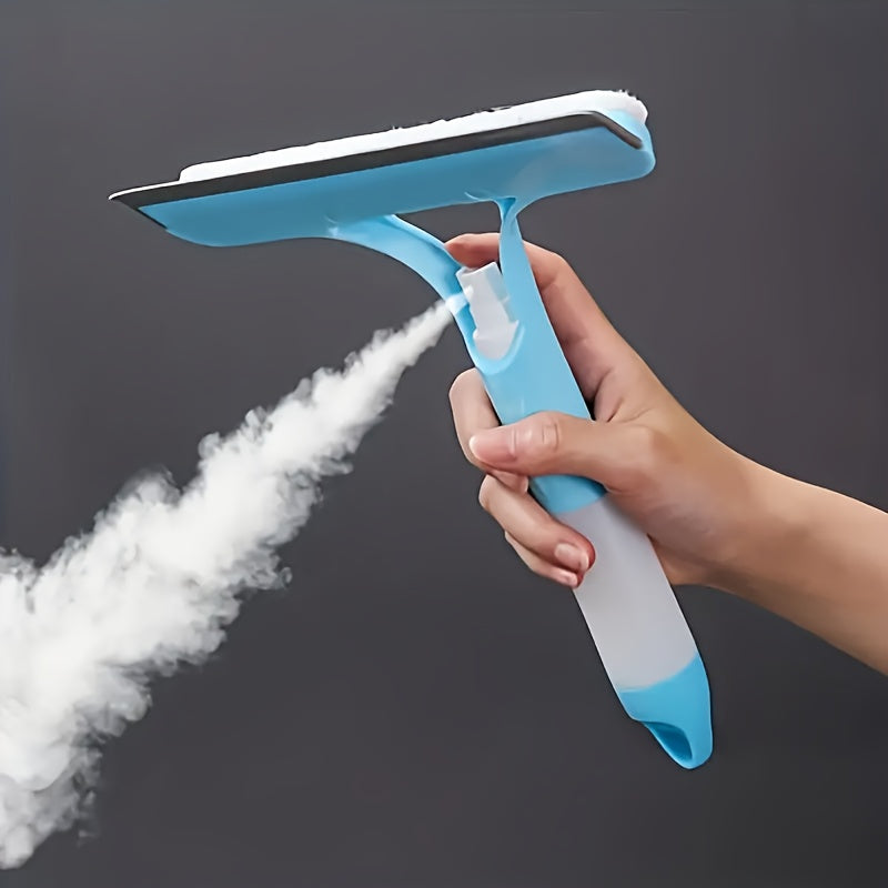3-In-1 Multifunctional Glass Cleaning Tool with Sprayer, Polypropylene (PP) Plastic for Bathrooms, Kitchens, Living Rooms, Bedrooms, Toilets - High-efficiency Mirror And Window Scraper