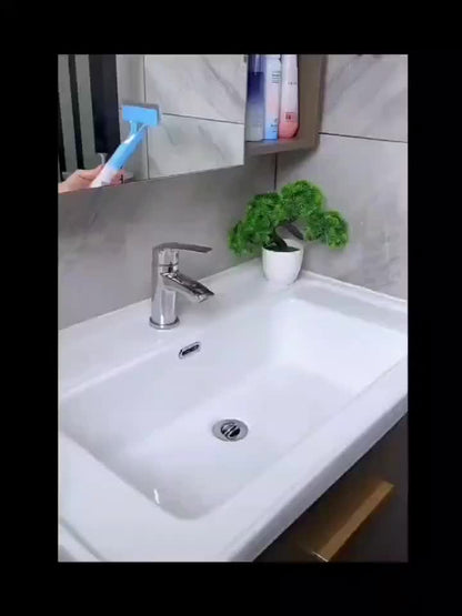 3-In-1 Multifunctional Glass Cleaning Tool with Sprayer, Polypropylene (PP) Plastic for Bathrooms, Kitchens, Living Rooms, Bedrooms, Toilets - High-efficiency Mirror And Window Scraper