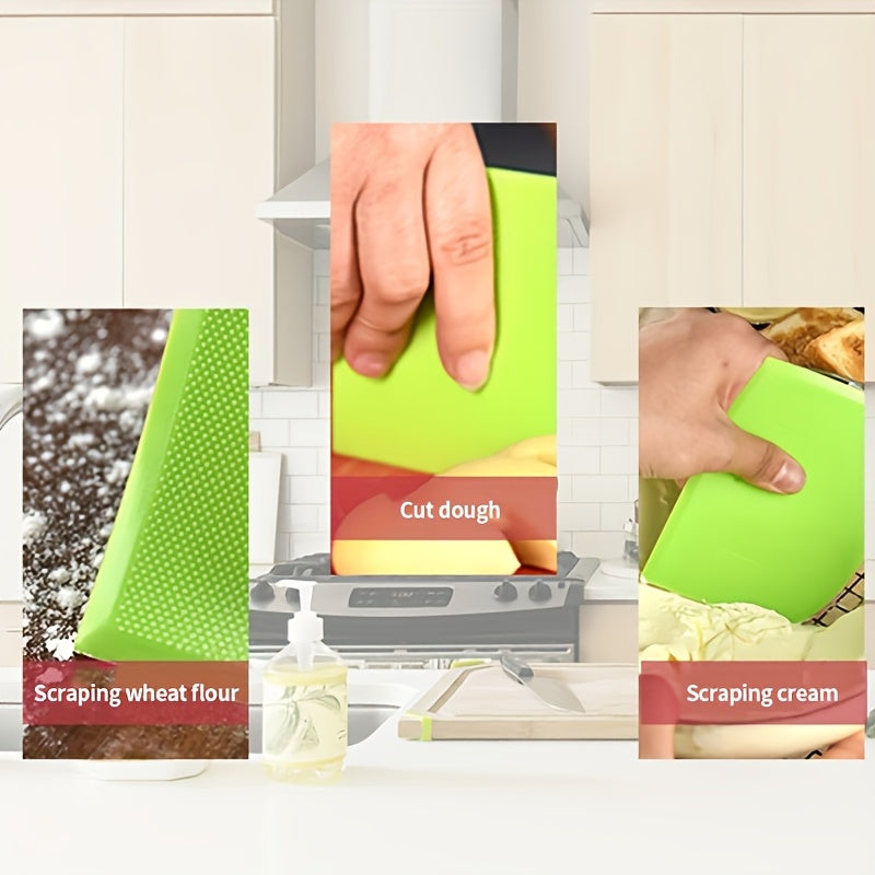 1pc Multifunctional Silicone Spatula - Dual-Ended Scraping Tool for Baking, Soft & Semi-Hard Dough, Cakes, Cream - Ergonomic Handle, Durable Kitchen Utensil for Professional & Home Use, Cake Decorating Tools, Ergonomic Spatula Design, Flexible Spatula Tip