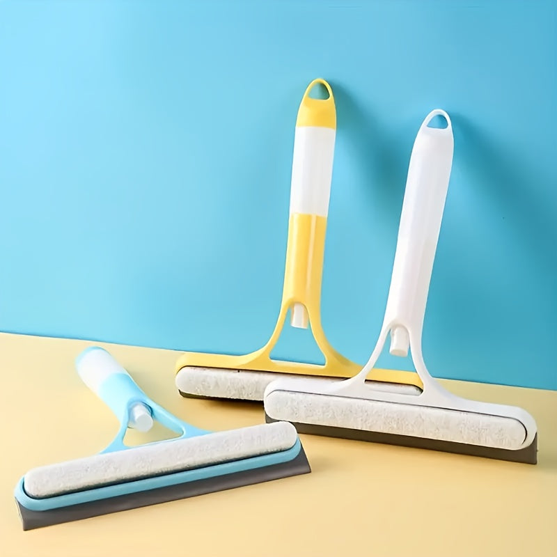 3-In-1 Multifunctional Glass Cleaning Tool with Sprayer, Polypropylene (PP) Plastic for Bathrooms, Kitchens, Living Rooms, Bedrooms, Toilets - High-efficiency Mirror And Window Scraper