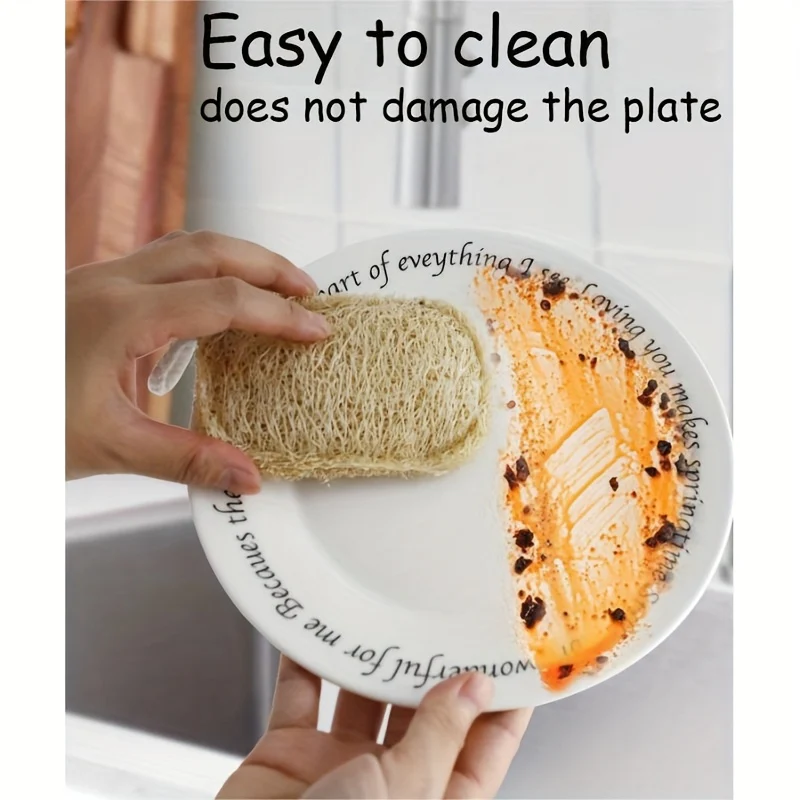 20pcs Natural Luffa Bath Balls, Facial And Body Exfoliating Scrub Made From Luffa Flesh, Manual Facial Cleaning And Makeup Remover Brush, Multifunctional And Cost, Suitable For Kitchen Utensils, Countertops, Non Stick Kitchenware, Fruits